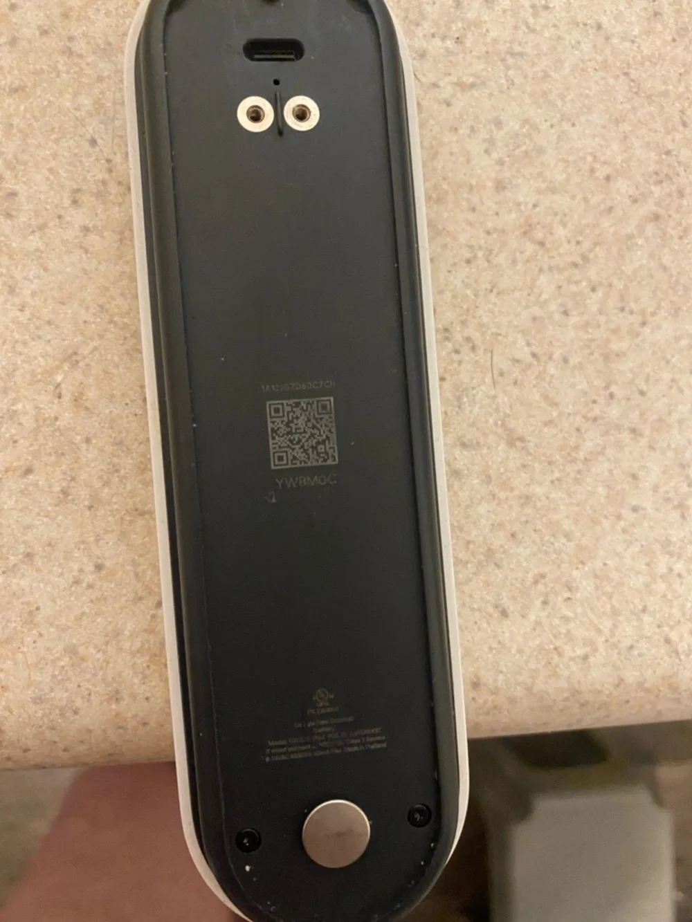Google White and Black Nest Doorbell Camera - Minimal Wall Mount